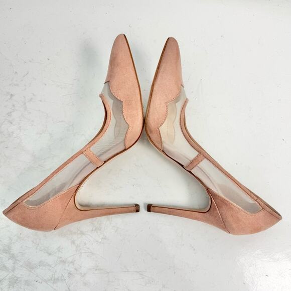 Jessica Simpson Blush Pink Scalloped Pescanta Pumps Stiletto Heels Size 7.5 - Picture 4 of 7